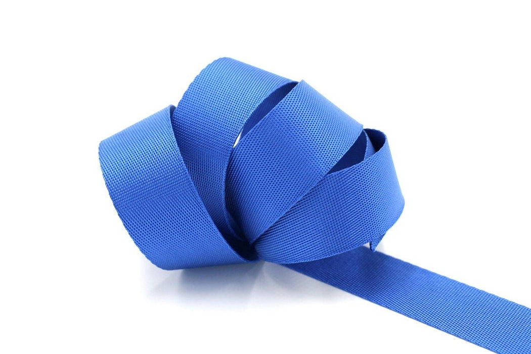 Blue 1 inch (25mm) width Nylon Webbing- by the yard