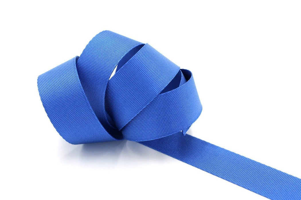 Blue 1 inch (25mm) width Nylon Webbing- by the yard