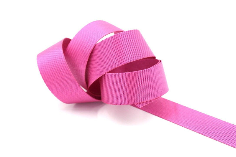 Pink 1 inch (25mm) width Webbing- by the yard
