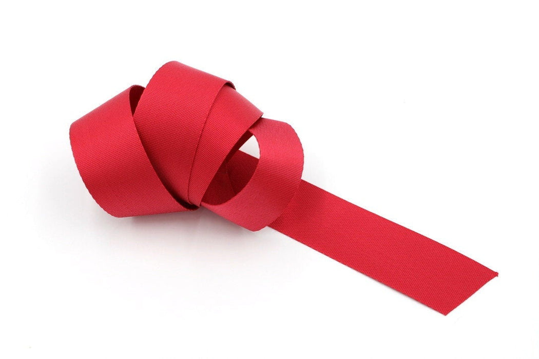 Red 1 inch (25mm) width Nylon Webbing-by the yard