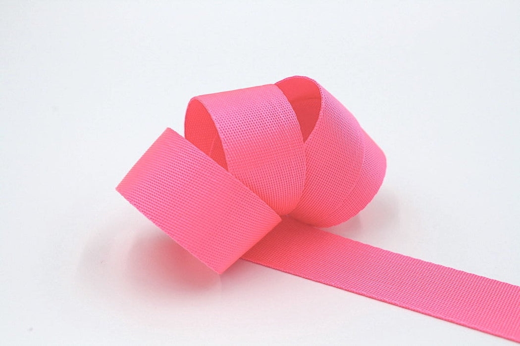 Neon Pink 1 inch (25mm) width Nylon Webbing- by the yard