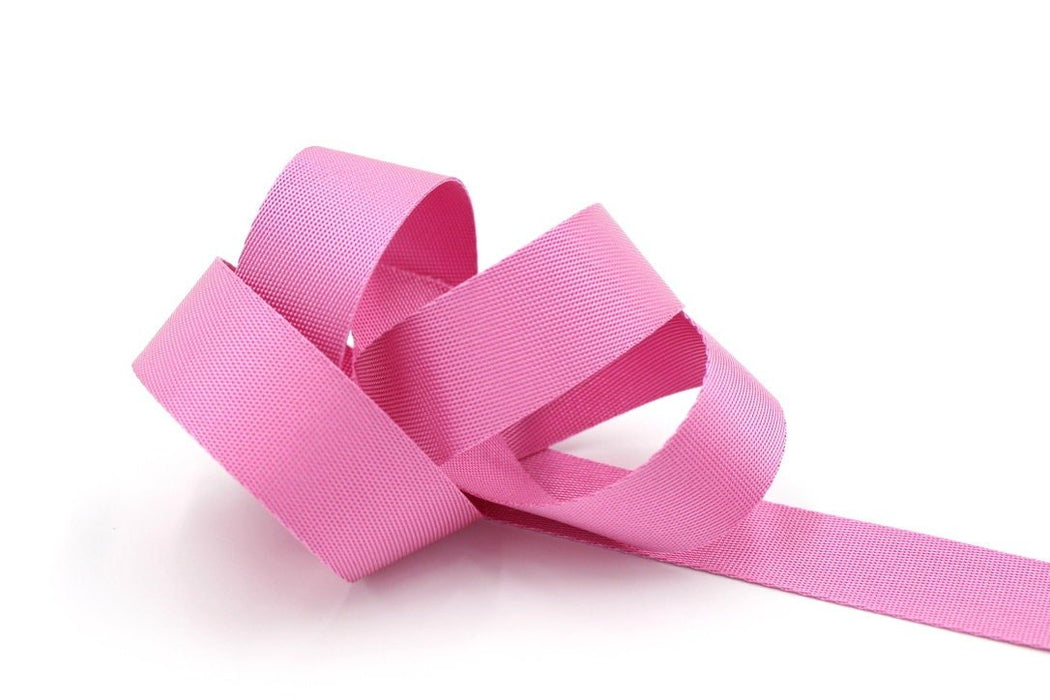 Hot Pink 1 inch (25mm) width Nylon Webbing- by the yard