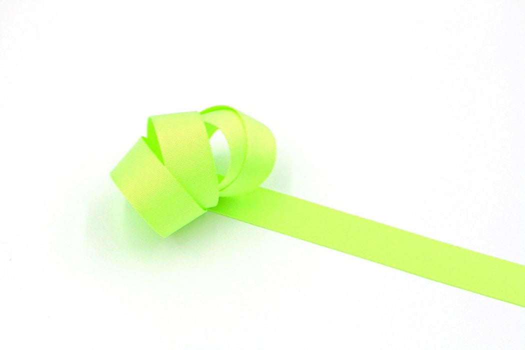 Neon Lime Green 1 inch (25mm) width Nylon Webbing-by the yard