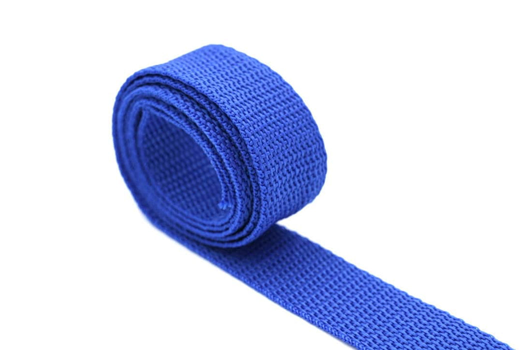 Blue Polypropylene 1 inch (25mm) width Webbing- by the yard