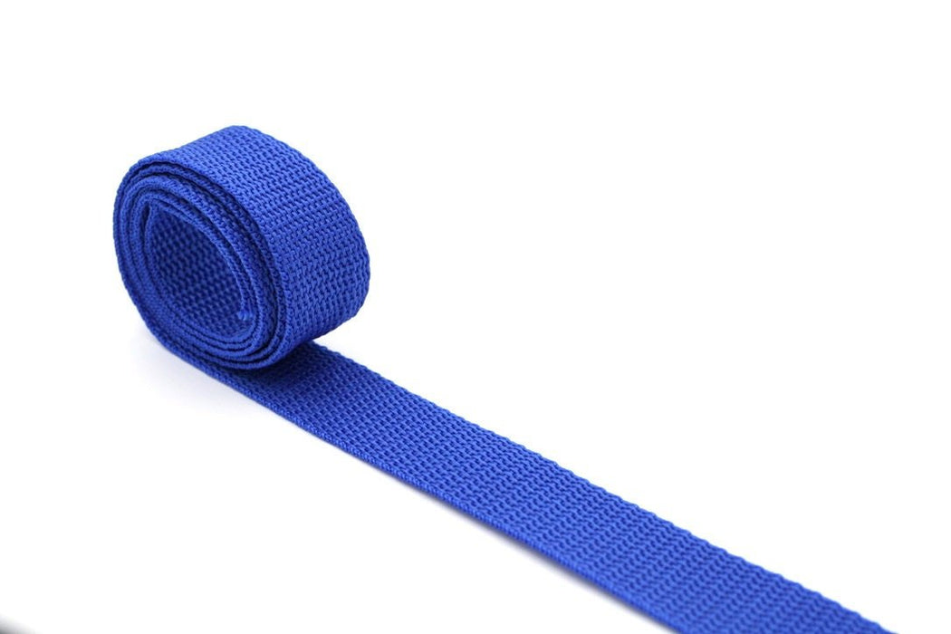 Blue Polypropylene 1 inch (25mm) width Webbing- by the yard