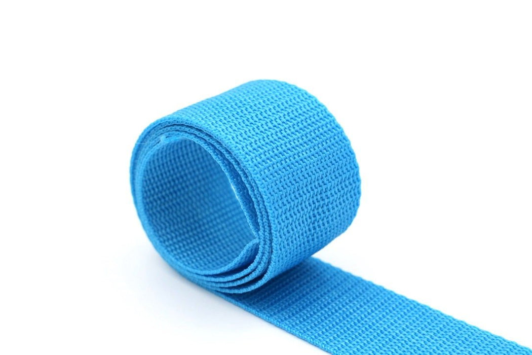 Turquoise Polypropylene 1.5 inch (38mm) width Webbing-by the yard