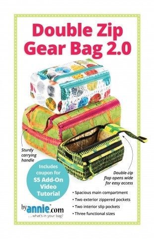 By Annie- Double Zip Gear Bags 2.0 Pattern