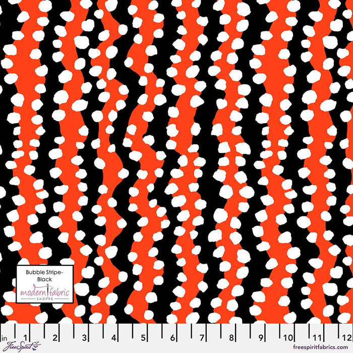 Kaffe Fassett August 2022 Collective- Brandon Mably- Bubble Stripe PWBM082.BLACK- Half Yard - Modern Fabric Shoppe