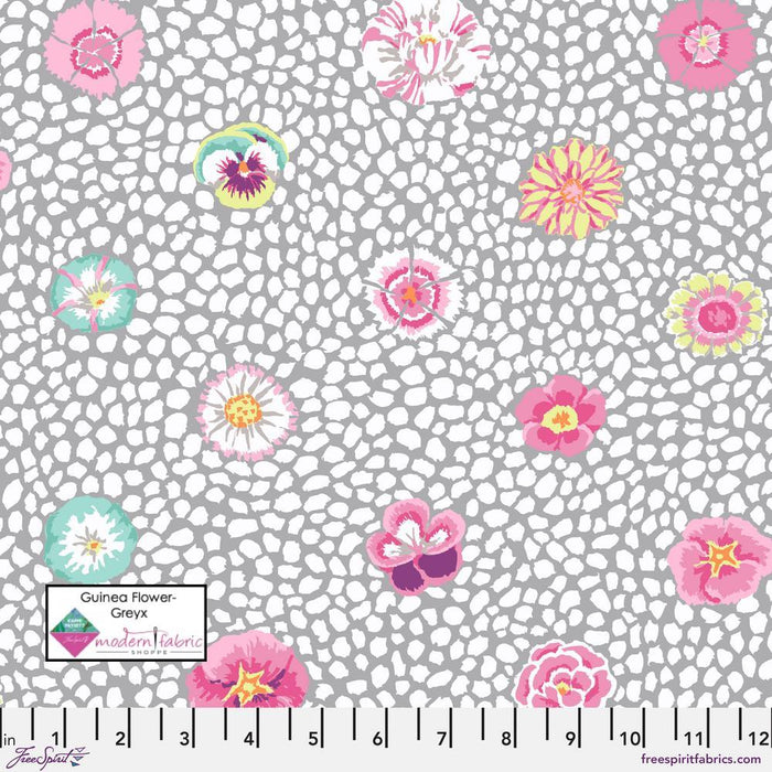 Kaffe Fassett August 2022 Collective- Guinea Flower PWGP059.GREYX- Half Yard - Modern Fabric Shoppe