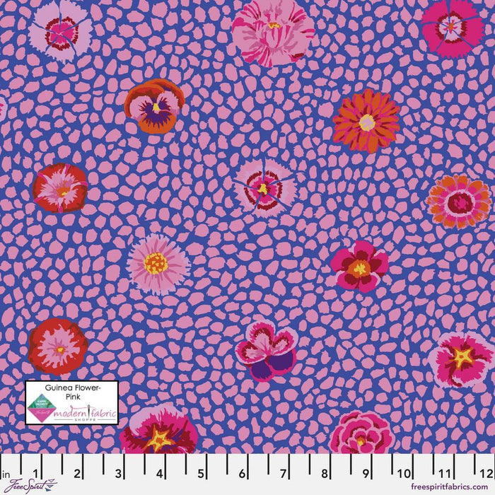 Kaffe Fassett August 2022 Collective- Guinea Flower PWGP059.PINK- Half Yard - Modern Fabric Shoppe