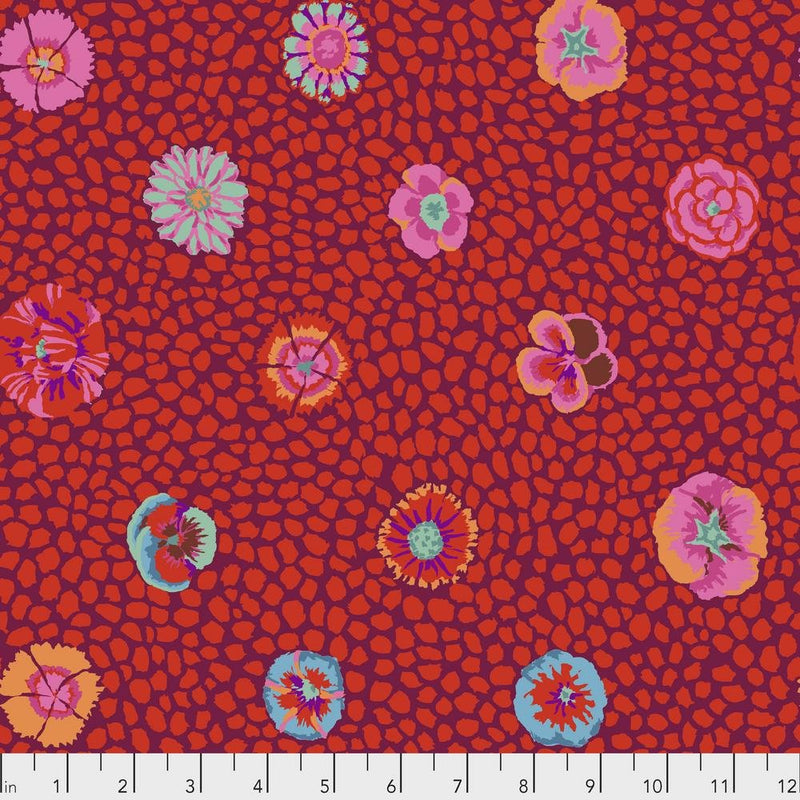 Kaffe Fassett August 2022 Collective - Guinea Flower PWGP059.RED - Half Yard - Modern Fabric Shoppe