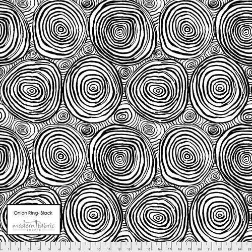 Kaffe Fassett Collective- Brandon Mably- Onion Ring PWBM070.BLACK- Half Yard - Modern Fabric Shoppe