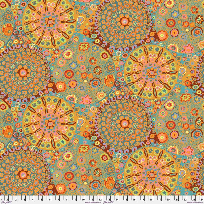 Kaffe Fassett Collective - Millefiore GP92.ORANGE - Half Yard - Modern Fabric Shoppe