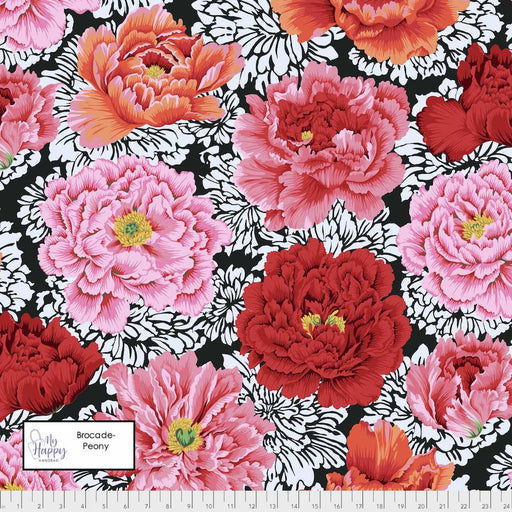 Kaffe Fassett Collective-Philip Jacob- Brocade Peony PWPJ062.CRIMSON- Half Yard - Modern Fabric Shoppe