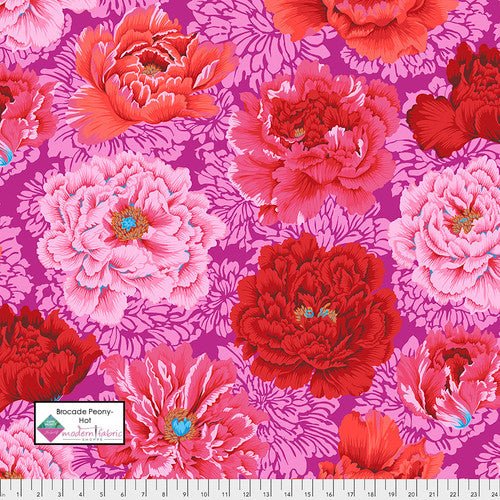 Kaffe Fassett Collective-Philip Jacob- Brocade Peony PWPJ062.HOT- Half Yard - Modern Fabric Shoppe