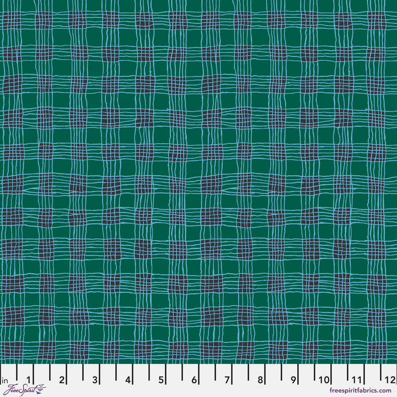 Kaffe Fassett February 2025 Collective - Gingham PWBM089.AQUA - Half Yard - Modern Fabric Shoppe