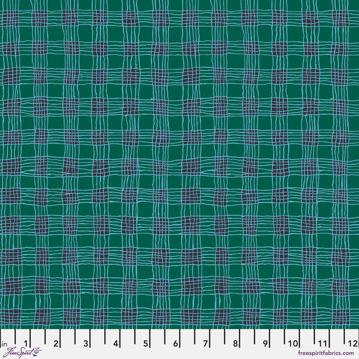 Kaffe Fassett February 2025 Collective - Gingham PWBM089.AQUA - Half Yard - Modern Fabric Shoppe