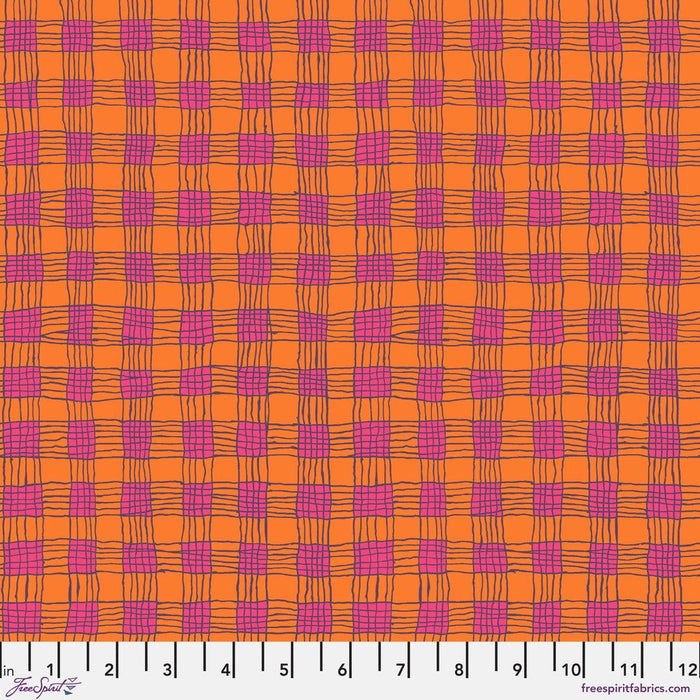 Kaffe Fassett February 2025 Collective - Gingham PWBM089.CORAL - Half Yard - Modern Fabric Shoppe