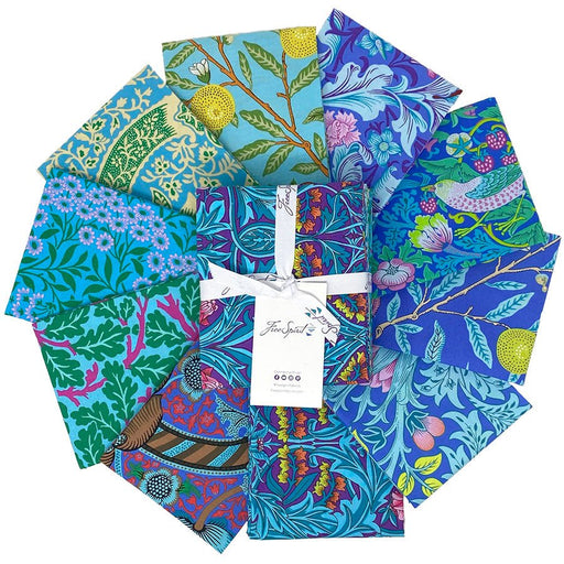 Kaffe Fassett - Morris & Co - BLUES - December 2024 Collection - Fat Quarter Bundle - Modern Fabric Shoppe