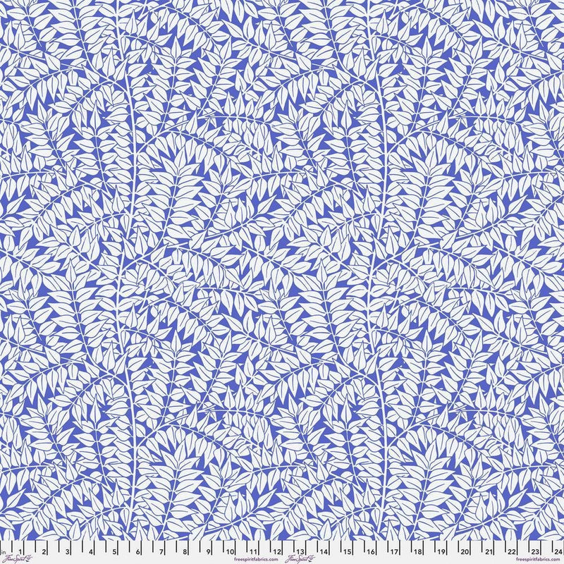 Kaffe Fassett - Morris & Co. December 2024 - Branches PWKW009.BLUE - Half Yard - Modern Fabric Shoppe