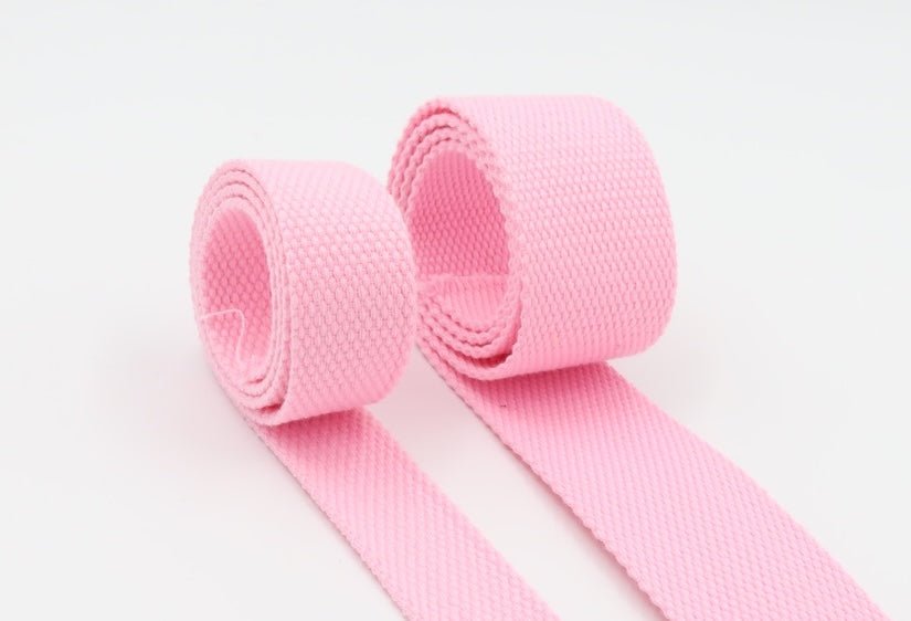 Light Pink Cotton 1 1/2 inch (38mm) width Webbing - by the yard - Modern Fabric Shoppe