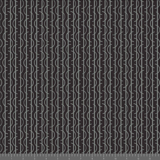 Long Branch by Charley Harper- Long Branch Wool CH-475 Black- Half Yard- October 2026 - Modern Fabric Shoppe