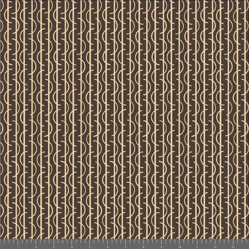 Long Branch by Charley Harper- Long Branch Wool CH-475 Brown- Half Yard- October 2026 - Modern Fabric Shoppe