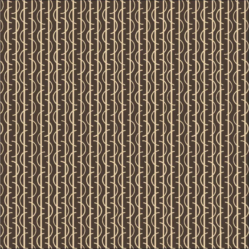 Long Branch by Charley Harper- Long Branch Wool CH-475 Brown- Half Yard- October 2026 - Modern Fabric Shoppe
