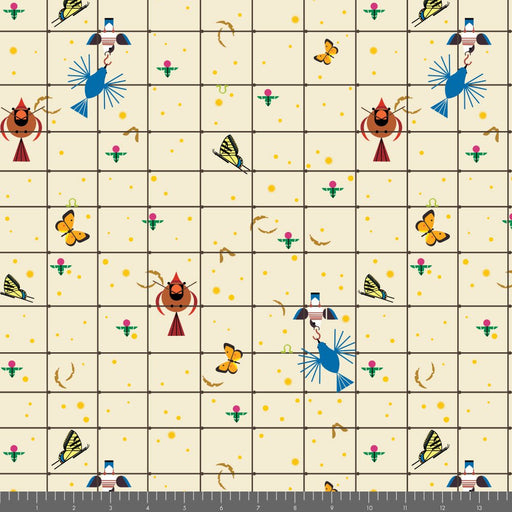 Long Branch by Charley Harper- On the Farm CH-468 Half Yard- October 2026 - Modern Fabric Shoppe