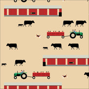 Long Branch by Charley Harper- The Farm CH-467 Cream- Half Yard- October 2026 - Modern Fabric Shoppe