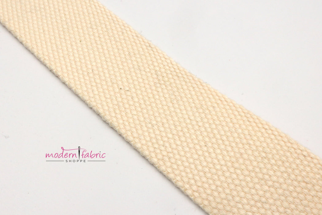 Off White Cotton 1 1/2 inch (38mm) width Webbing- by the yard