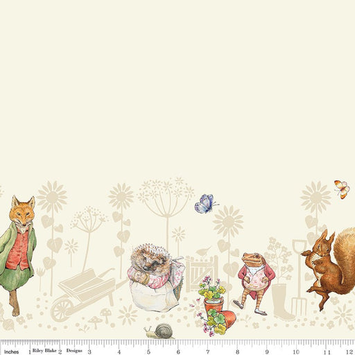 Peter Rabbit & Friends for Riley Blake Designs - Border Print Cloud C15867 - CLOUD - Half Yard January 2025 - Modern Fabric Shoppe
