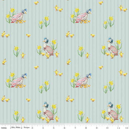 Peter Rabbit & Friends for Riley Blake Designs - Duck Stripe Blue C15862 - BLUE - Half Yard January 2025 - Modern Fabric Shoppe