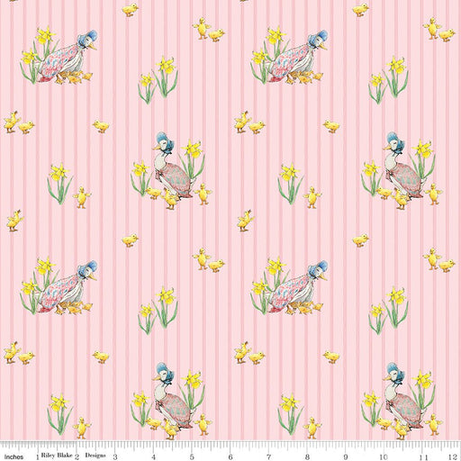 Peter Rabbit & Friends for Riley Blake Designs - Duck Stripe Pink C15862 - PINK - Half Yard January 2025 - Modern Fabric Shoppe
