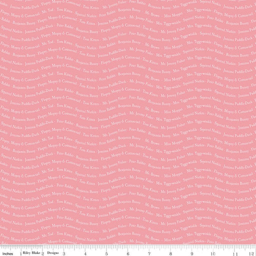 Peter Rabbit & Friends for Riley Blake Designs - Text Sugarpink C15866 - SUGARPINK - Half Yard January 2025 - Modern Fabric Shoppe