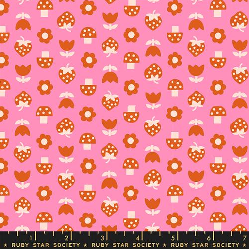 Picture Book by Kimberly Kight- Strawbitties RS 3074 15- Flamingo- Half Yard- June 2024 - Modern Fabric Shoppe