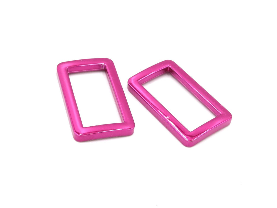 Pink 1 inch (25mm) Rectangle Ring - Set of 2 - Modern Fabric Shoppe