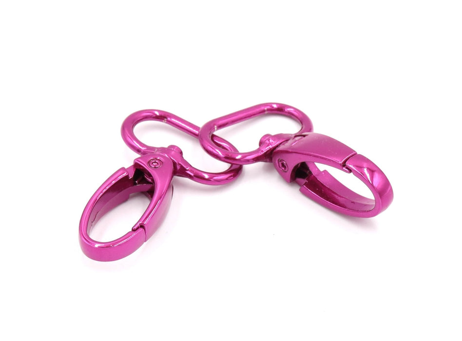 Pink 1 inch (25mm) Swivel Hook - Set of 2 - Modern Fabric Shoppe