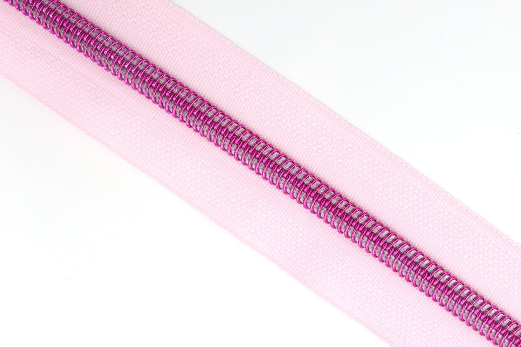 Pink - #5 Pink Nylon Coil Zipper Tape - *Not By Annie - Modern Fabric Shoppe