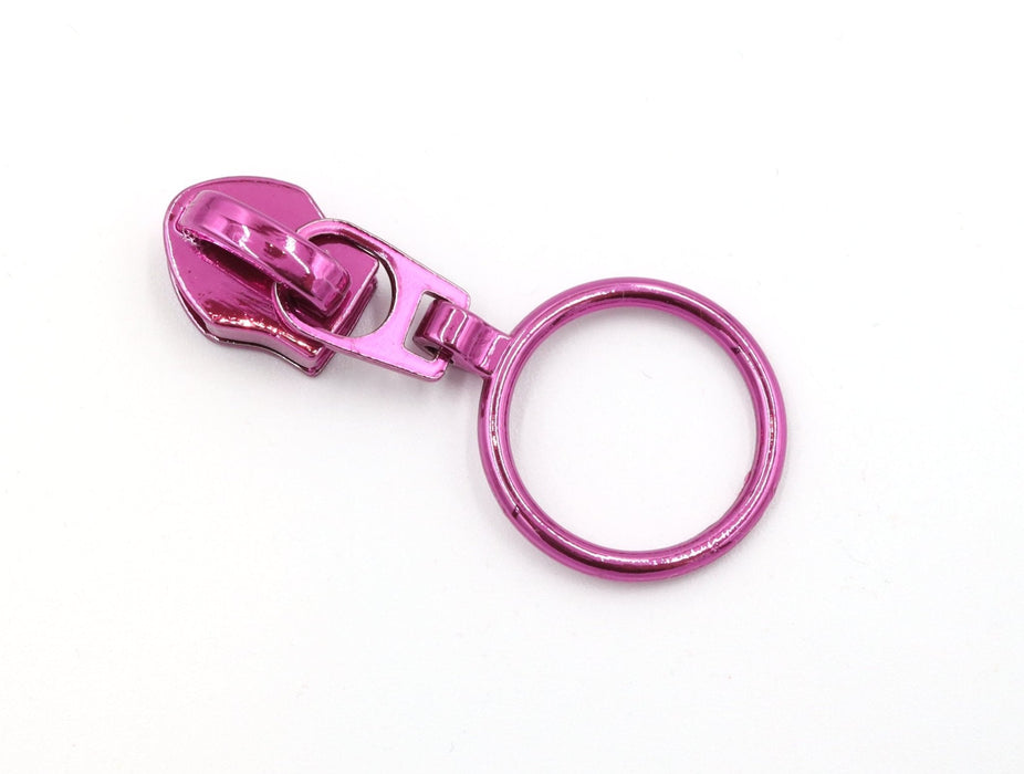 Pink Metallic Circle Ring Pull - Modern Fabric Shoppe