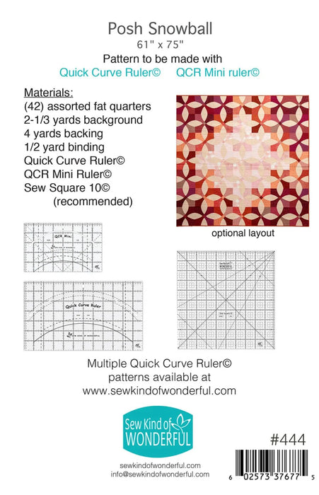 Posh Snowball Quilt Pattern By Sew Kind of Wonderful - Modern Fabric Shoppe