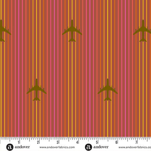 Postmark by Alison Glass- Air Mail A-1128-O Amber- Half Yard- April 2024 - Modern Fabric Shoppe