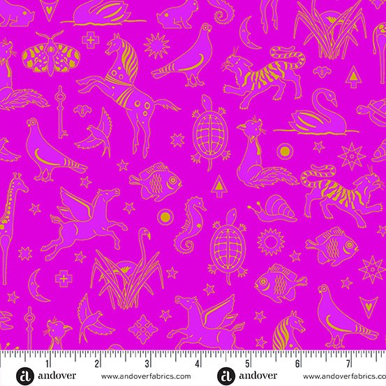 Postmark by Alison Glass- Philately A-1127-P Fuschia- Half Yard- April 2024 - Modern Fabric Shoppe