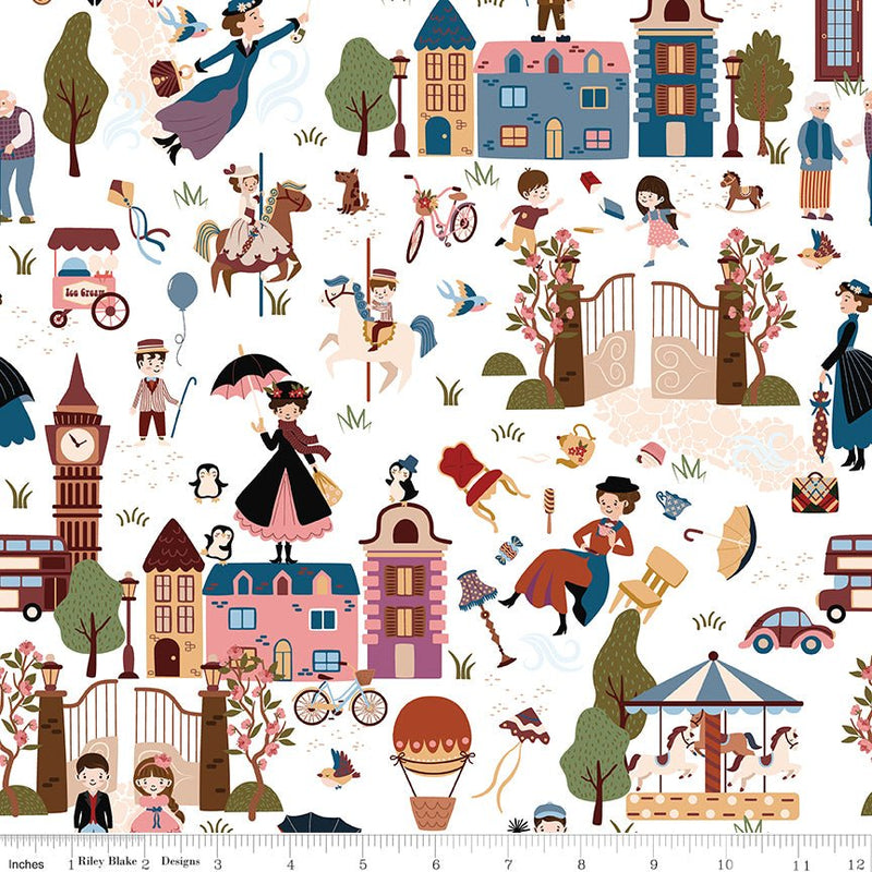 PRE - Order A Spoonful Of Sugar by Jennifer Long - Cherry Tree Lane Main CD17080 - CLOUD - Half Yard February 2026 - Modern Fabric Shoppe