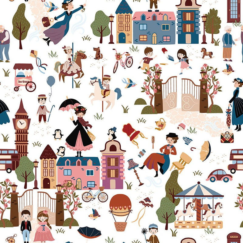 PRE - Order A Spoonful Of Sugar by Jennifer Long - Cherry Tree Lane Main CD17080 - CLOUD - Half Yard February 2026 - Modern Fabric Shoppe