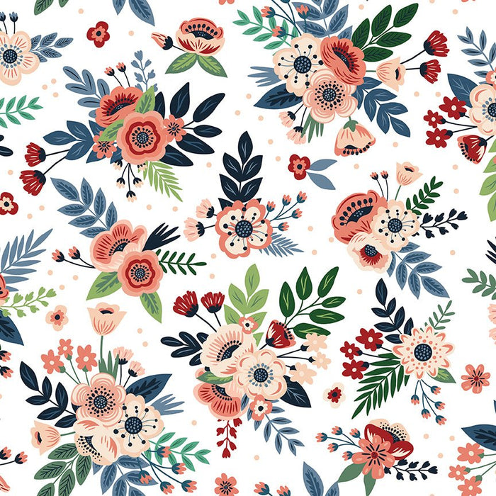PRE - Order A Spoonful Of Sugar by Jennifer Long - Cloud Floral C17081 - CLOUD - Half Yard February 2026 - Modern Fabric Shoppe