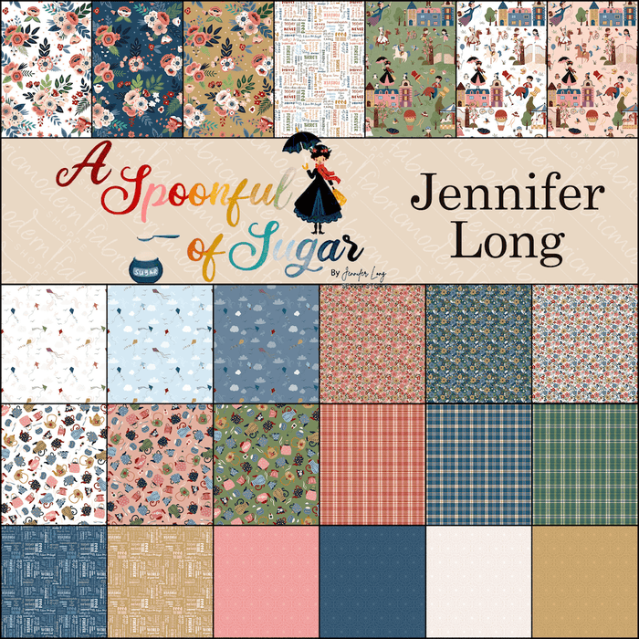 PRE - Order A Spoonful of Sugar by Jennifer Long - Half Yard Bundle - February 2026 - Modern Fabric Shoppe