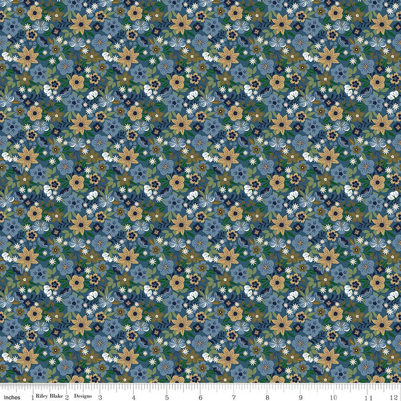 PRE - Order A Spoonful Of Sugar by Jennifer Long - Park Garden C17084 - BLUEBERRY - Half Yard February 2026 - Modern Fabric Shoppe