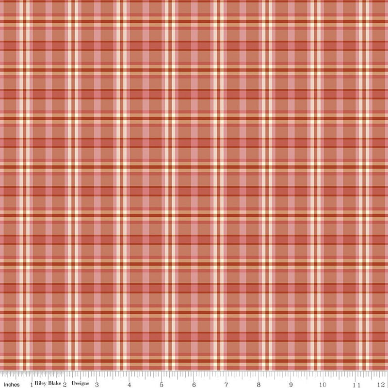 PRE - Order A Spoonful Of Sugar by Jennifer Long - Plaid Poppins C17087 - APRICOT - Half Yard February 2026 - Modern Fabric Shoppe