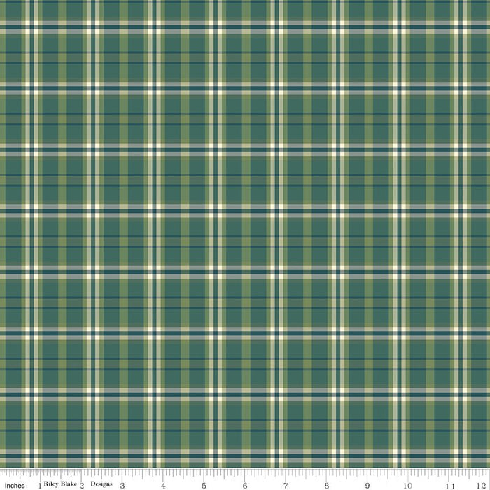 PRE - Order A Spoonful Of Sugar by Jennifer Long - Plaid Poppins C17087 - GRASS - Half Yard February 2026 - Modern Fabric Shoppe